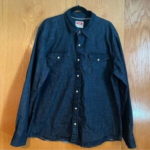 Wrangler Dark Blue Button Down Shirt